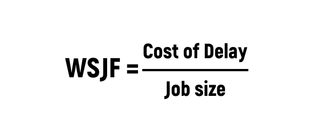 Wzór WSJF = Cost of Delay / Job size